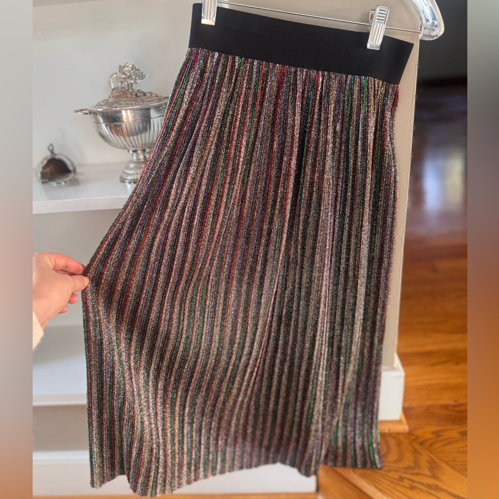Multicolor Striped glittery Women's Skirt from Milan, Italy